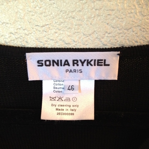 Sonia Rykiel V Neck Sweater 100% Cotton Italy - Picture 4 of 4